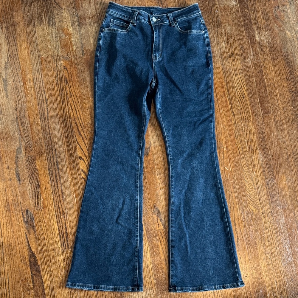 Dark Blue Women's Flare Jeans